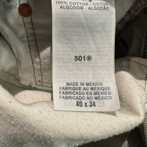 Levi's 501XX Gray Denim 100% Cotton Jeans in a Mens 40 x 31 - Picture 6 of 7